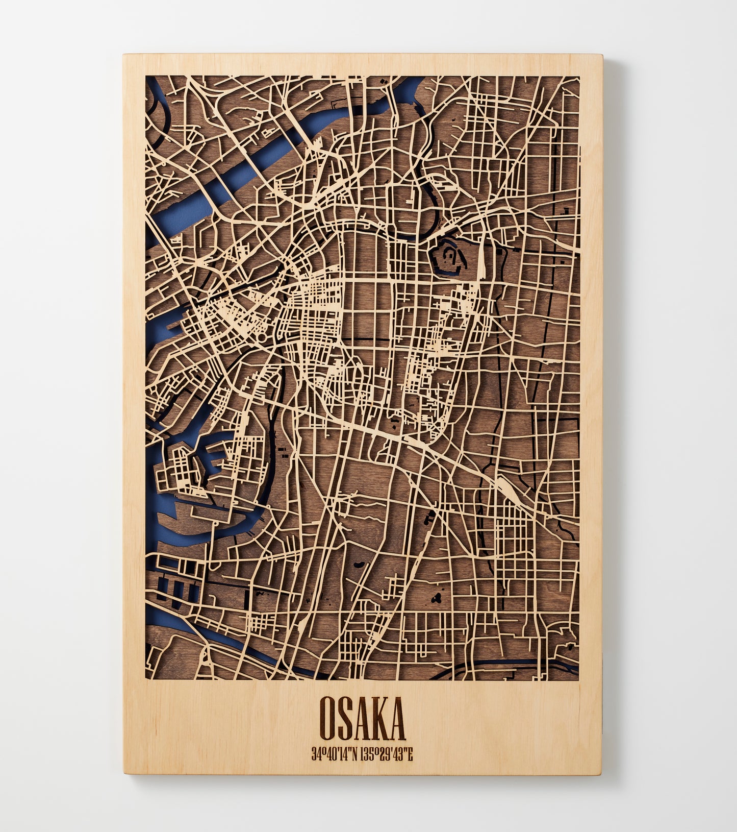 3D Wood City Map インテリア用木製都市マップ 【約1週間で出荷】