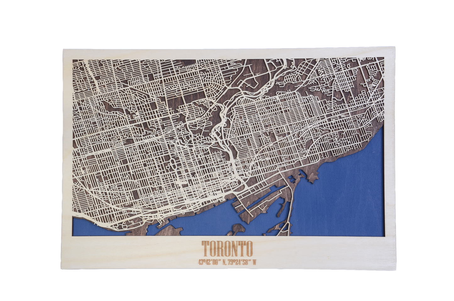 3D Wood City Map インテリア用木製都市マップ 【約1週間で出荷】