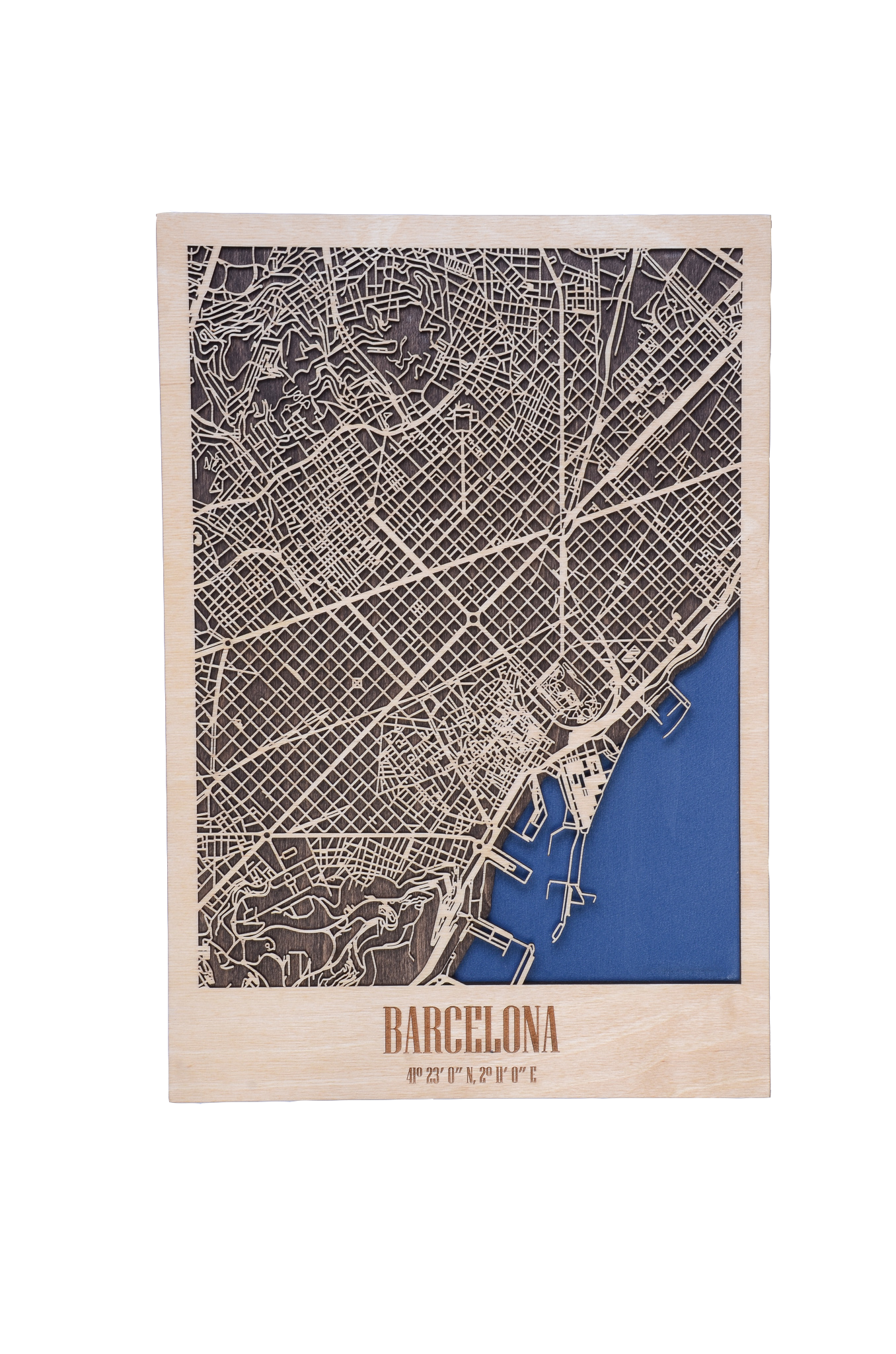 3D Wood City Map インテリア用木製都市マップ 【約1週間で出荷】