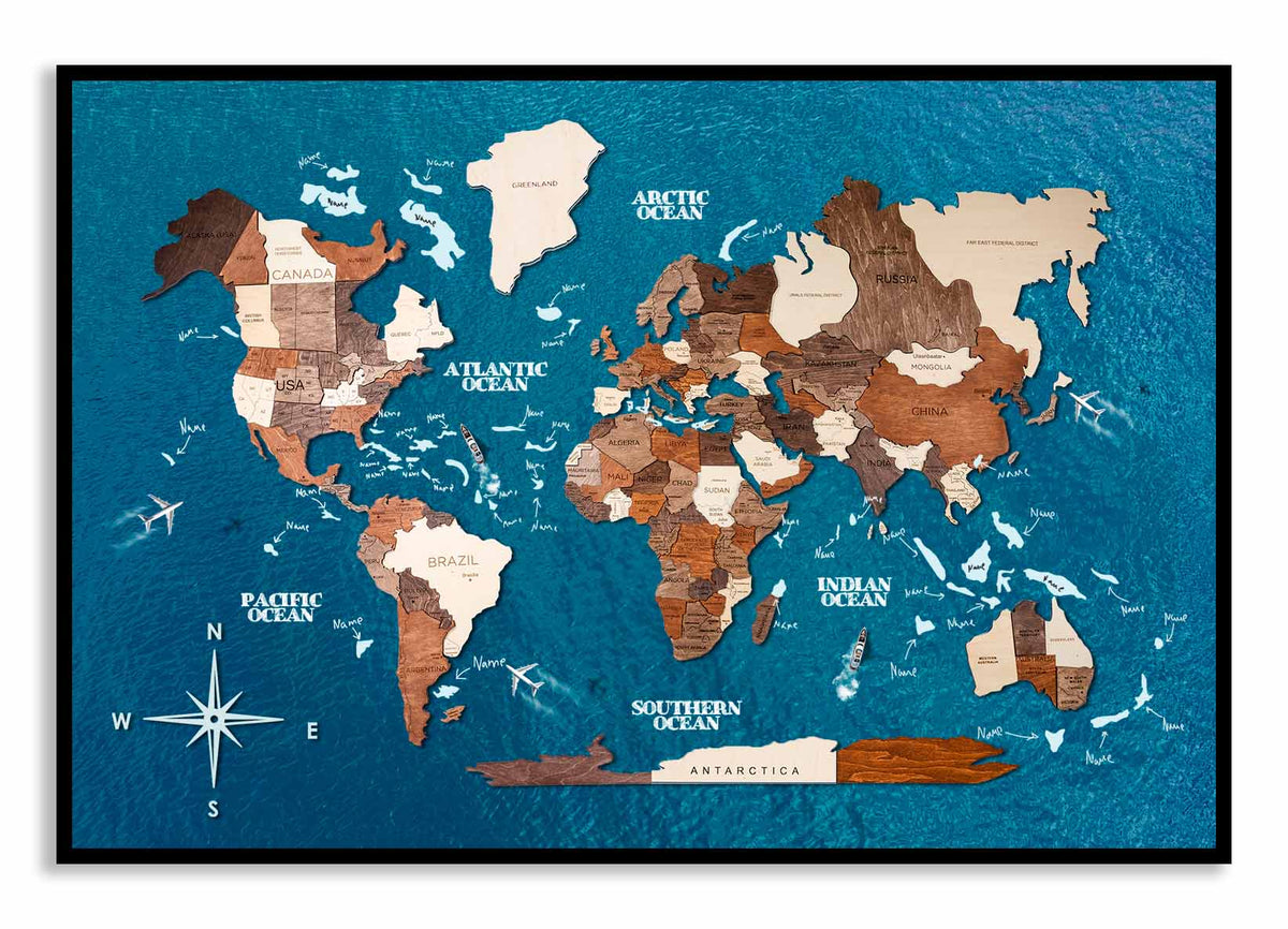 特割 世界地図立体パズル Enjoy travel Map