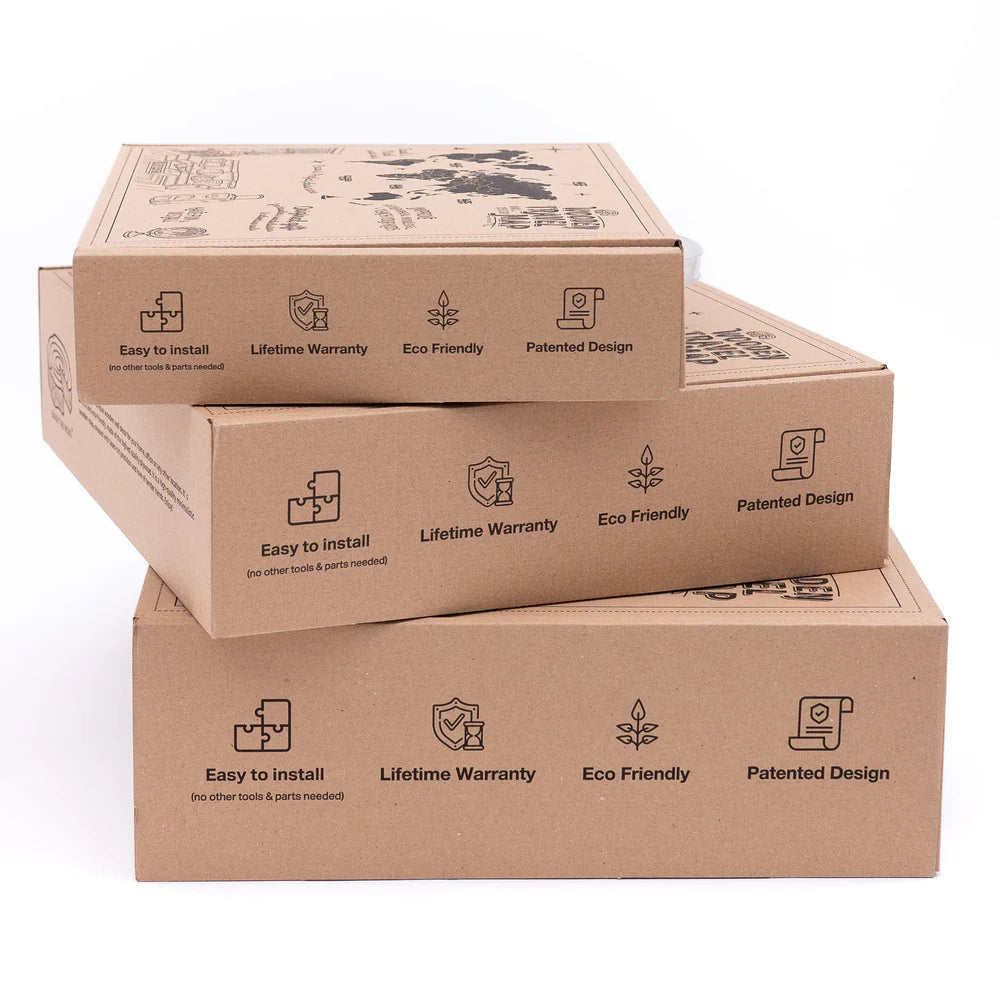 3D Wooden World Map ライトカラー 木製世界地図[受注生産品：約2か月で出荷]