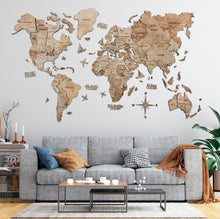3D Wood World Map テラカラー 壁掛け木製世界地図 – Enjoy The