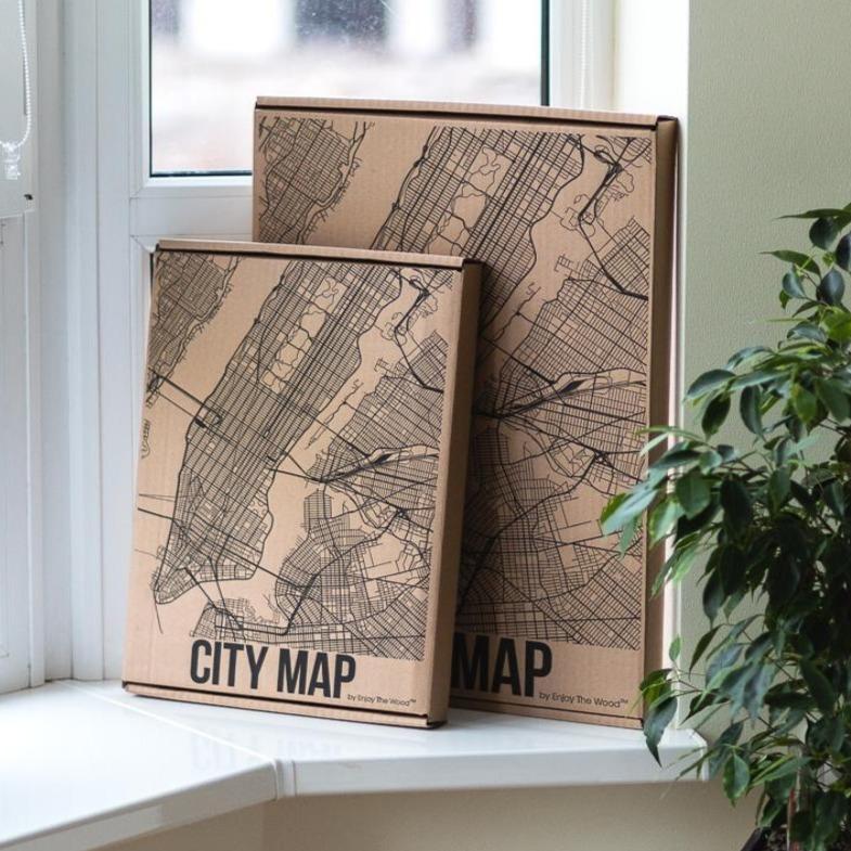 【選べる21都市】3D Wood City Map インテリア用木製都市マップ 【7月中旬頃お届け予定】