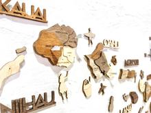 画像をギャラリービューアに読み込む, 3D Wood Hawaiian Islands Map 壁掛け木製ハワイ諸島地図【12月上旬お届け予定の予約販売】
