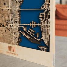 画像をギャラリービューアに読み込む, オーダーメイド 木製都市マップ 3D Wood City Map【1ヶ月半後のお届け】
